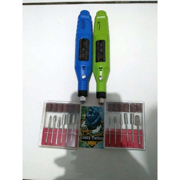 paket lengkap mesin alat bor elektric kuku pedicure manicur bor mini listrik Original terjangkau
