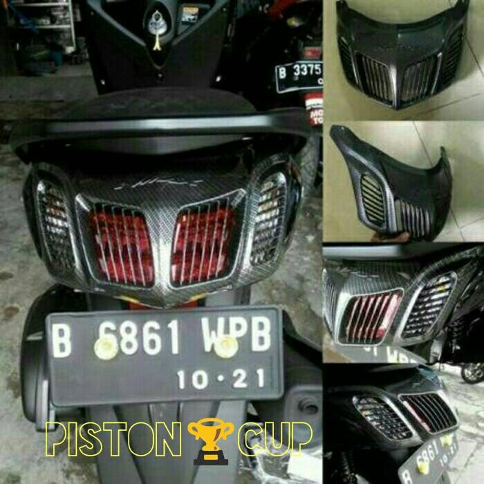 Cover Tutup Lampu Stop Nmax Karbon Tutup Lampu Stop Yamaha Nmax Karbon