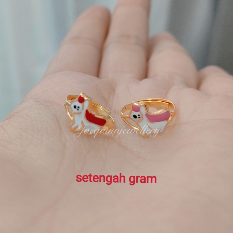 cincin kuda poni emas muda