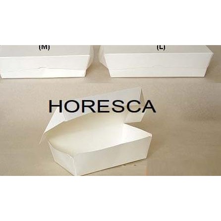 ➻ Paper Lunch Box L - Paper Rice Box L bahan FOODGRADE @ 100 Pcs ➨