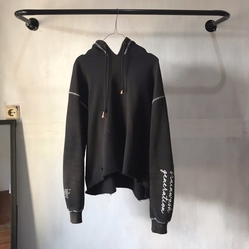 hoodie crop unfinished