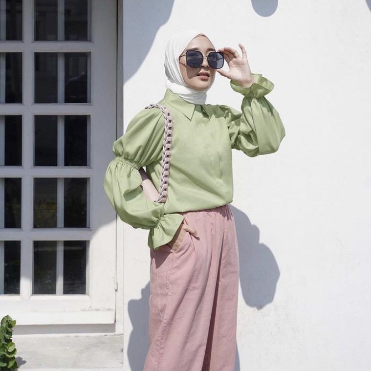 1KG MUAT 5PCS | MIRABEL TOP BLOUSE OFF SHOULDER CINO CROPTY TOP SABRINA HITS SEEBGRAM FASHION WANITA-REGINA MINT