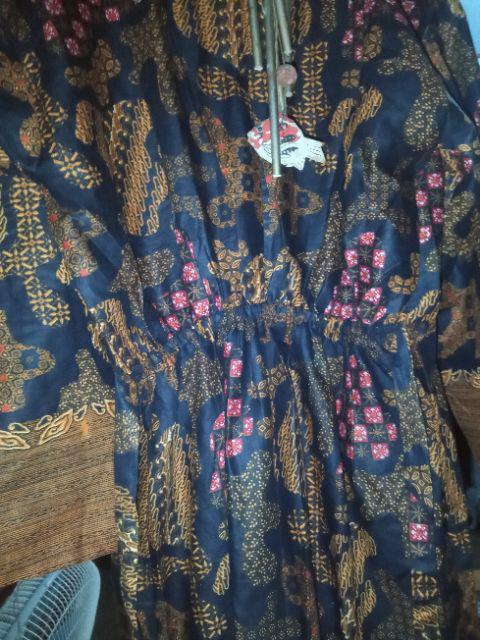 Gamis Batik Sriwedari Maxi Bumil/busui Katun Sogan Allsize Dan Jumbo