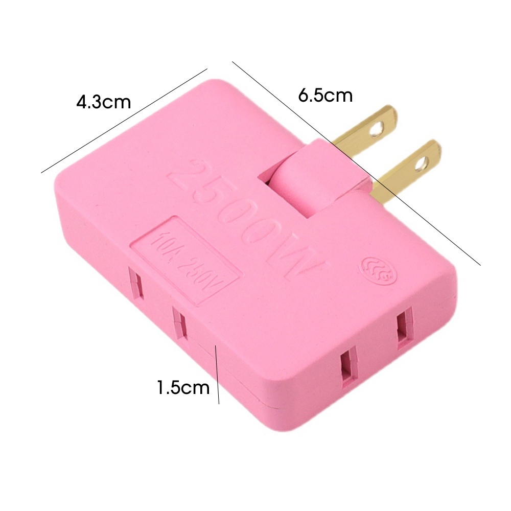 Adapter Konverter Charger AC 3 In 1 Mini Portable Rotasi 180 Derajat Adjustable Bahan ABS