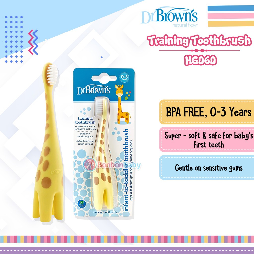 Dr Brown's Toodler Toothbrush HG059 HG058 HG060 HG088 / Sikat gigi bayi anak