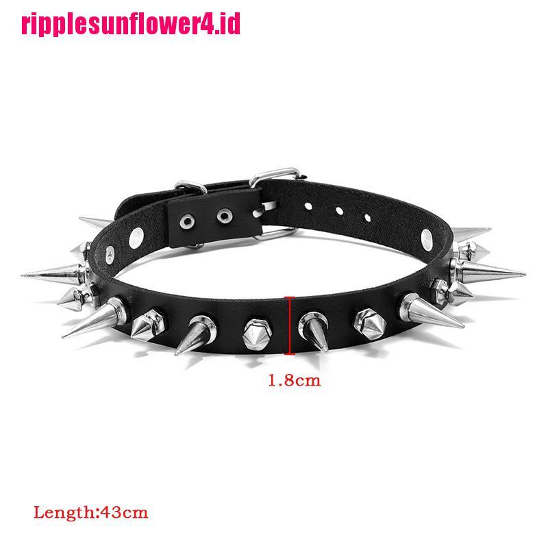 Kalung Choker Bahan Kulit Imitasi Gaya Punk Gothic