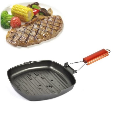 [ Cinicini ] Panci Panggang Grill Pan 20 cm [ FREE Kuas Silikon ] PROMO