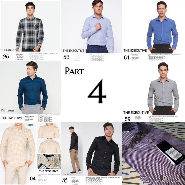 THE EXECUTIVE - Kemeja Kerja Lengan Panjang Pria 4 - 004 Slim XXL