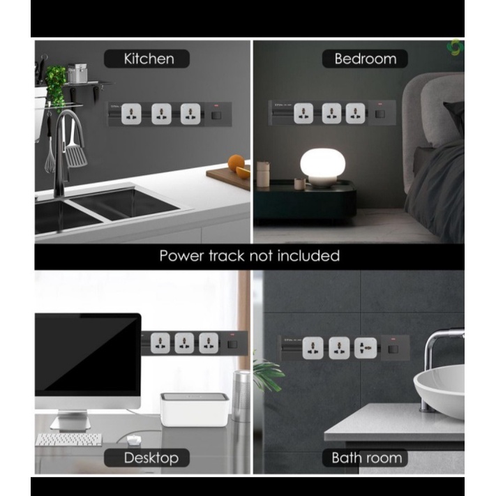 Track Socket Power Track Adapter Elektrik 3-Pin Universal Multifungsi Mobile Adapter Socket
