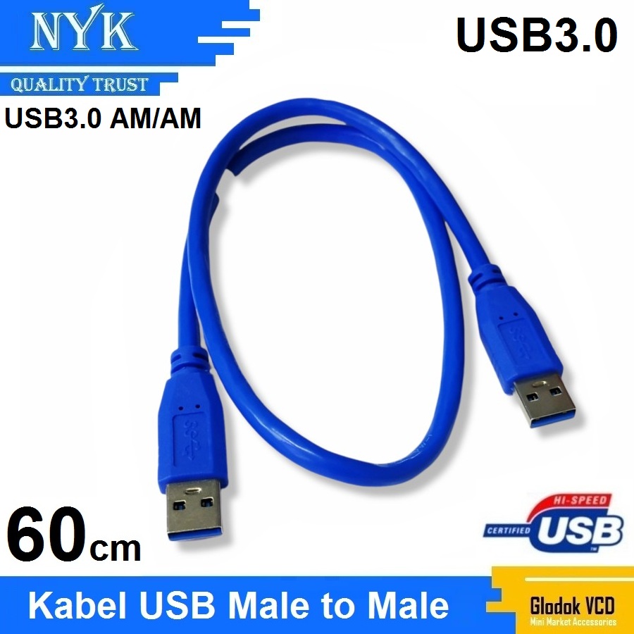 NYK Kabel USB 3.0 male to male 60cm