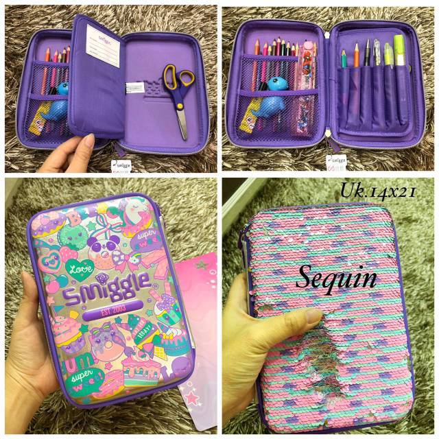 

Pencil Case Smiggle Sequin Import