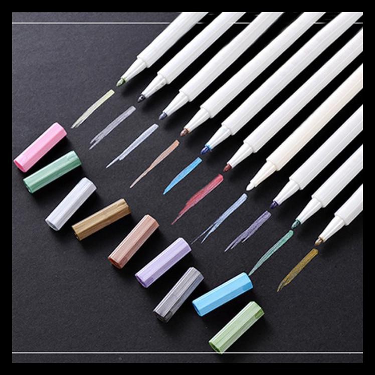 

Diskon 10Pcs Pulpen Warna-Warni Metalik Untuk Hadiah/Melukis