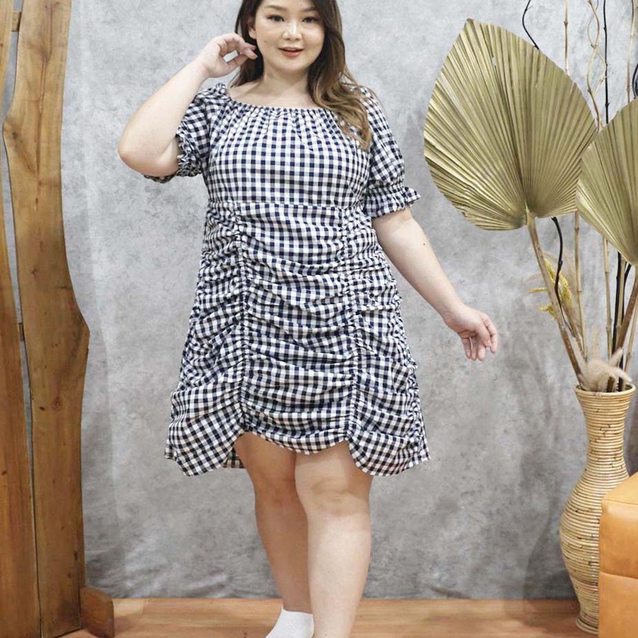 Terlaris.. Esmelle Dress Jumbo Wanita / Dress fashion Korea Terbaru / Dress Big SIze XXXL / Dress Pe