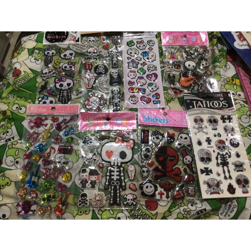 

SKULLS 3D STICKER PUFFY TENGKORAK STICKY NOTE TATTOOS NOTE PAD STATIONERY NOTE BOOK