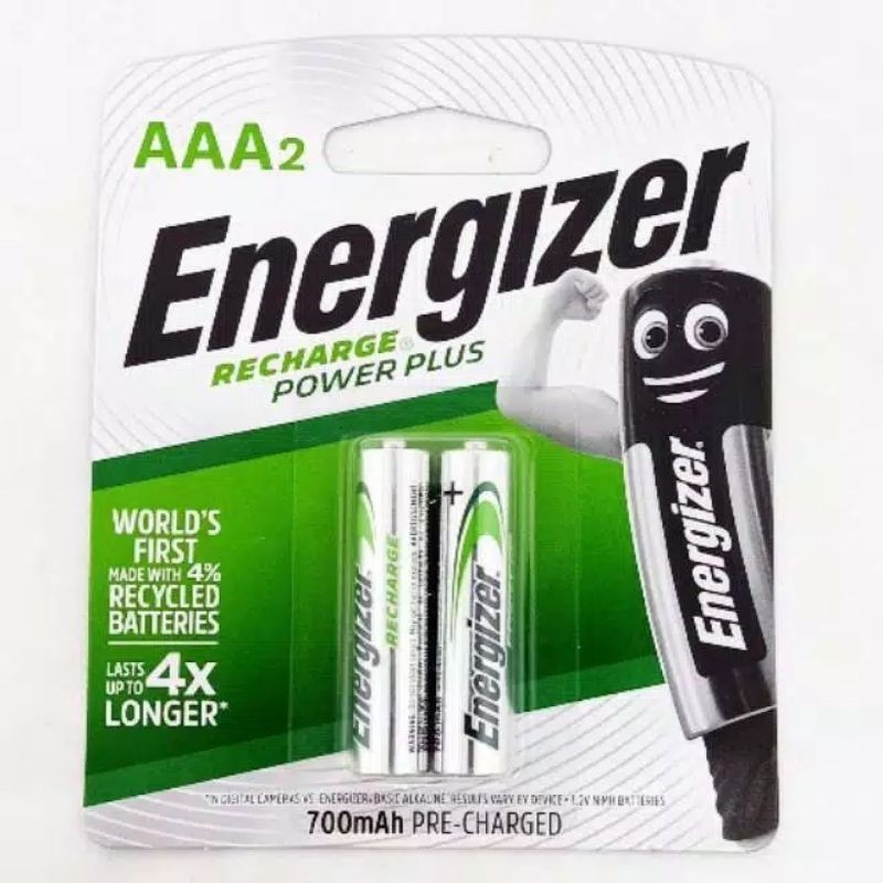 Baterai Energizer Rechargeable (Isi Ulang) AAA Power Plus 700mAh