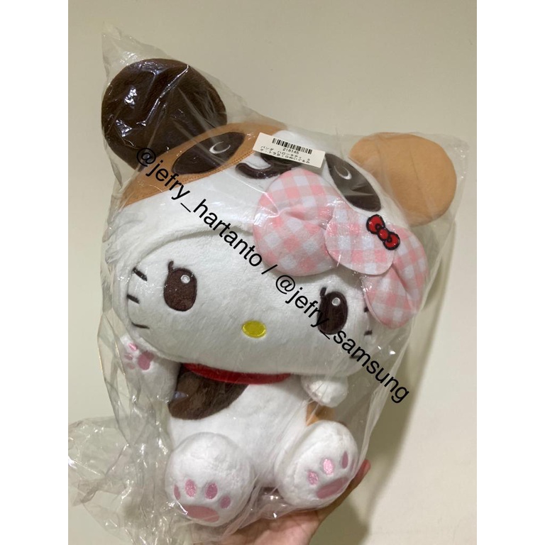 Toreba Boneka Import Panda Hello Kitty Calico Cat Costume Big Original Sanrio Jepang Hadiah Lucu Kol