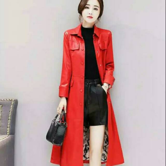 jubah semi kulit wanita