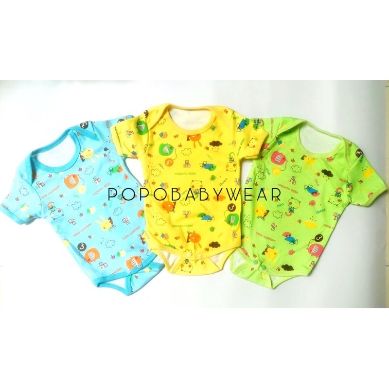 Jumpsuit/Jumper Bayi Motif (1pcs/Double Cotton)