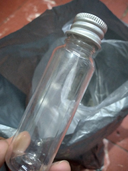 Botol Plastik Pet 30 Ml Bening Tutup Alumunium Minimal 20 Pcs