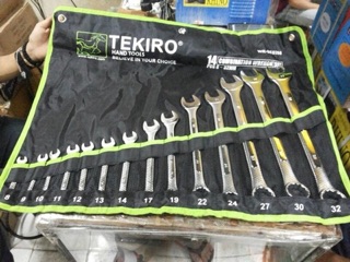 KUNCI RING PAS SET 14 PCS 8-32 MM TEKIRO COMBINATION WRENCH SET 8 - 32