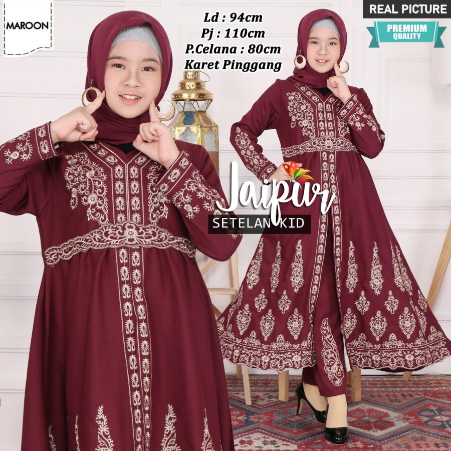 Baju Pesta Setelan India Anak Remaja Perempuan Muslim Adem Mewah Elegan Trandy Model Terbaru 2022 Se