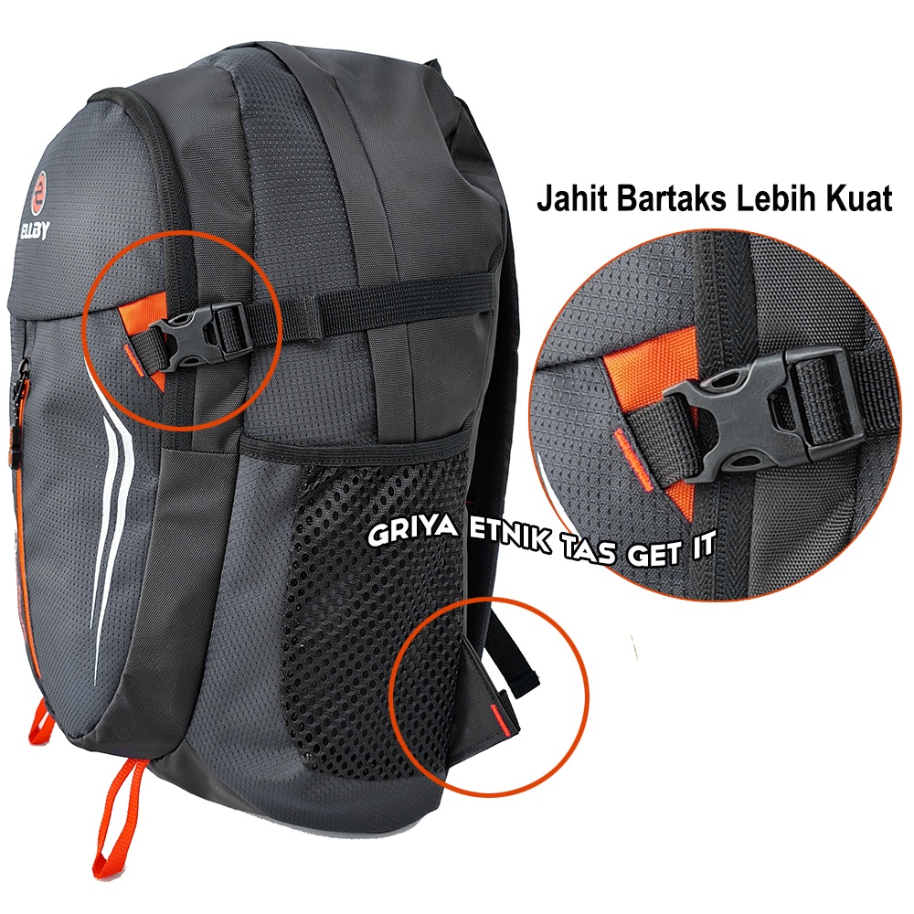 Tas Ransel Pria BONUS RAIN COVER Laptop 15 inch Elzack Expedition Elby Authentic