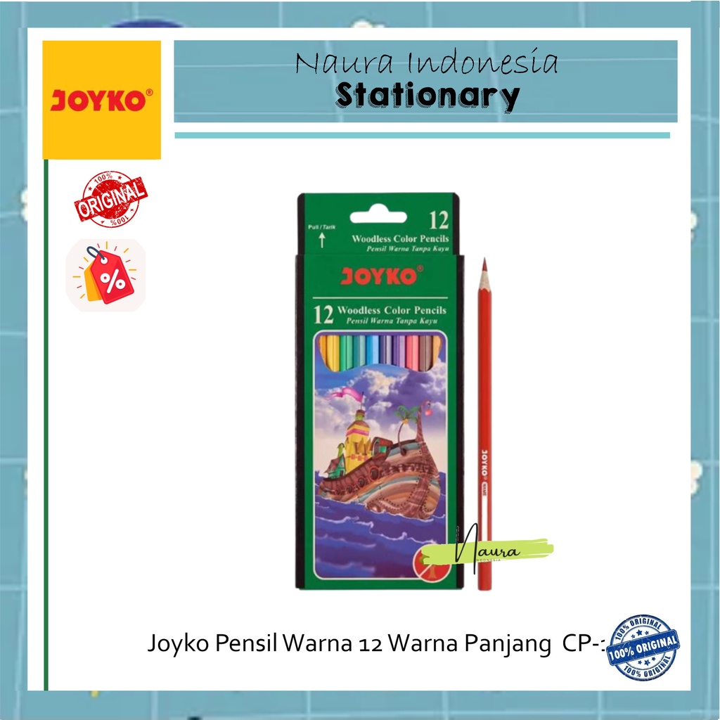 

Joyko Pensil Warna 12 Warna Panjang CP-103