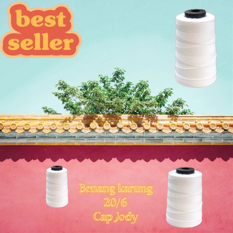 Benang jahit karung 200 gram Polyester 20/6 Cap Jody