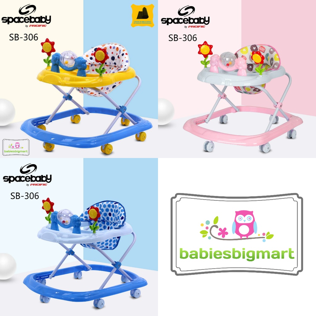 GRATIS BUBBLEWRAP BABY WALKER SPACEBABY SB 302 / 306 / 309 / 315 / 316 / 705 / 709 SPACE BABY Murah Meriah GRATIS BAJU LANGSUNG