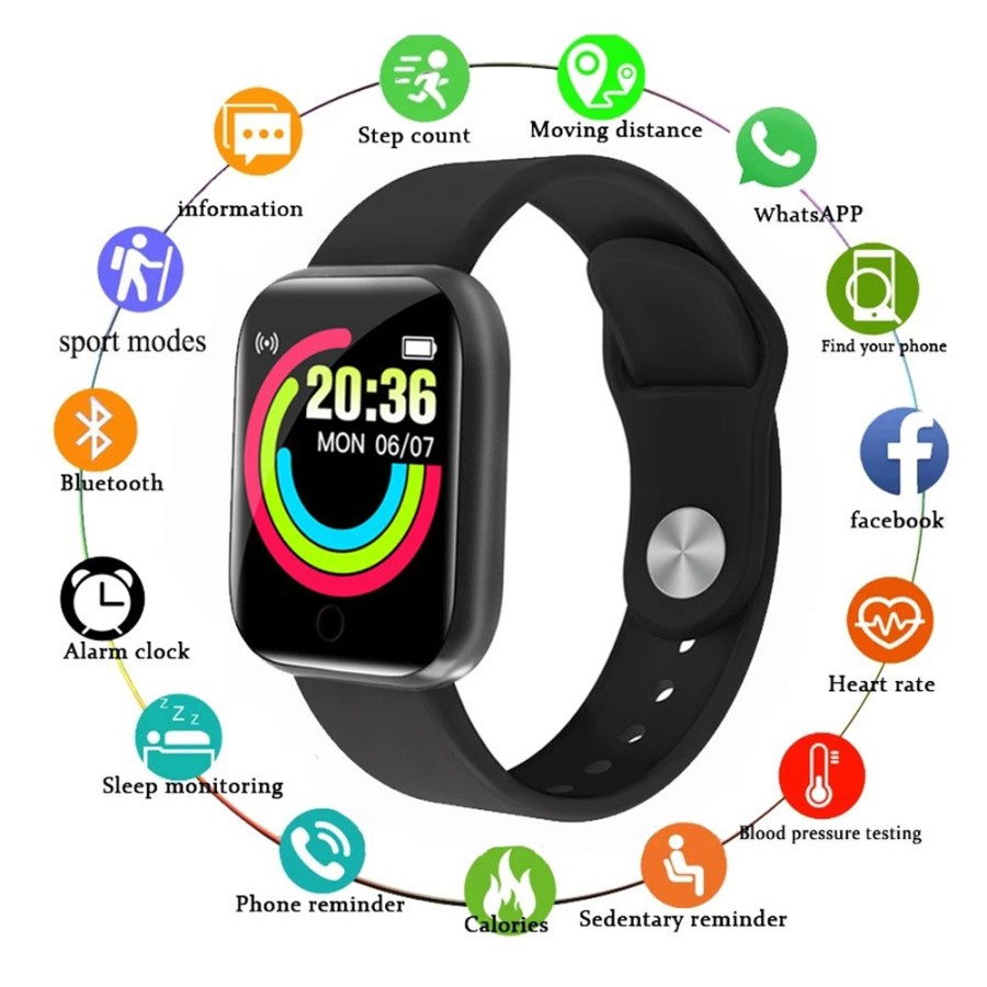 Jam Hp / Jam Tanggan Smart Bracelet Watch Band Fitness Tracker