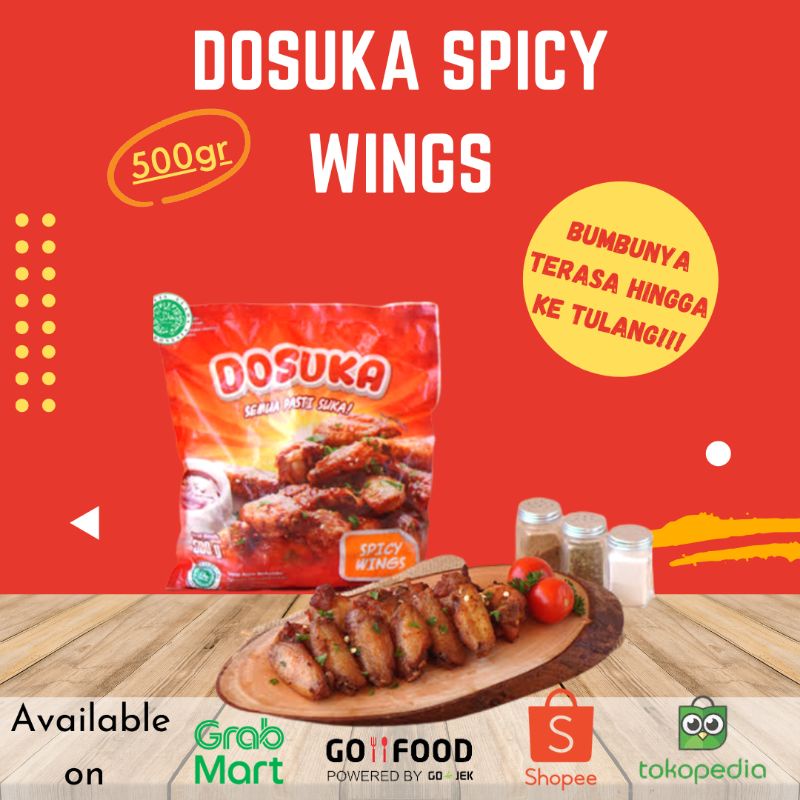 

Spicy wings/Sayap Ayam berbumbu Dosuka 500gr