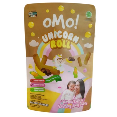 Omo! Unicorn Roll Choco Banana Snack Makanan Ringan Camilan Bayi 18g