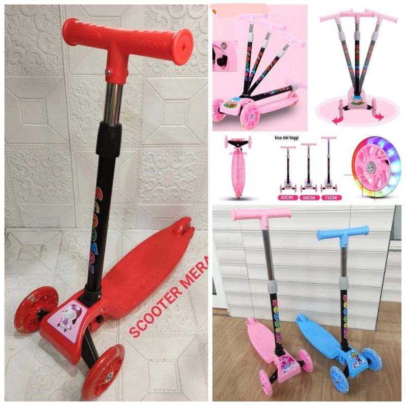 SCOOTER ANAK LED RODA 3