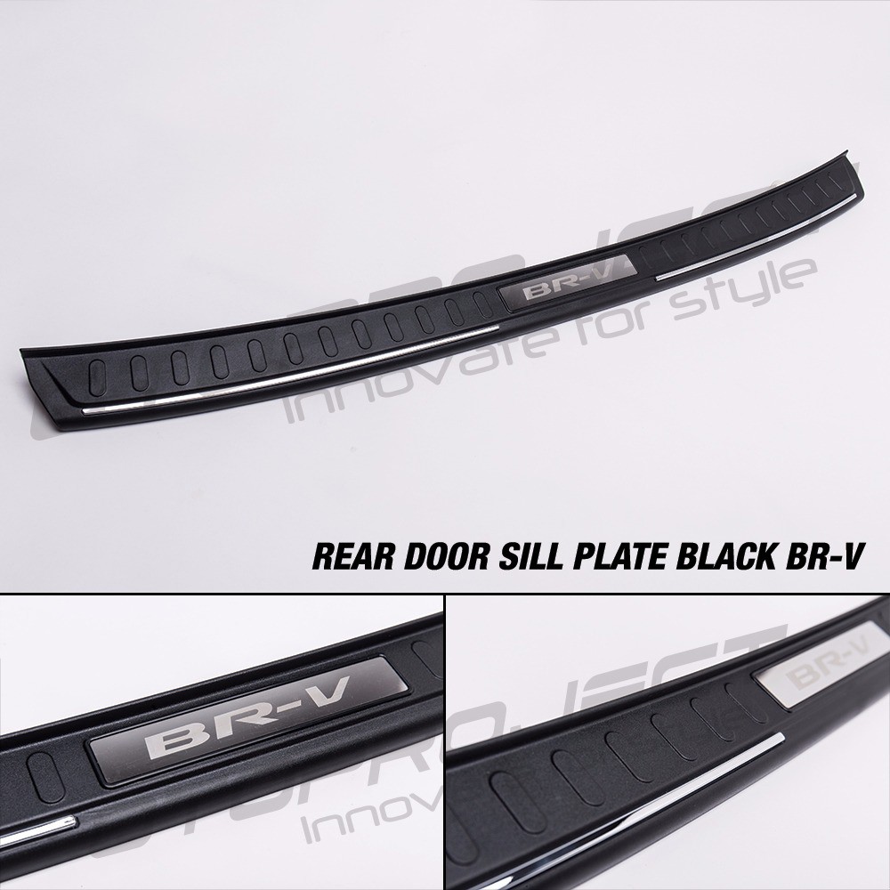 Sillplate Belakang / Rear Door Sill BRV Hitam Chrome Injection