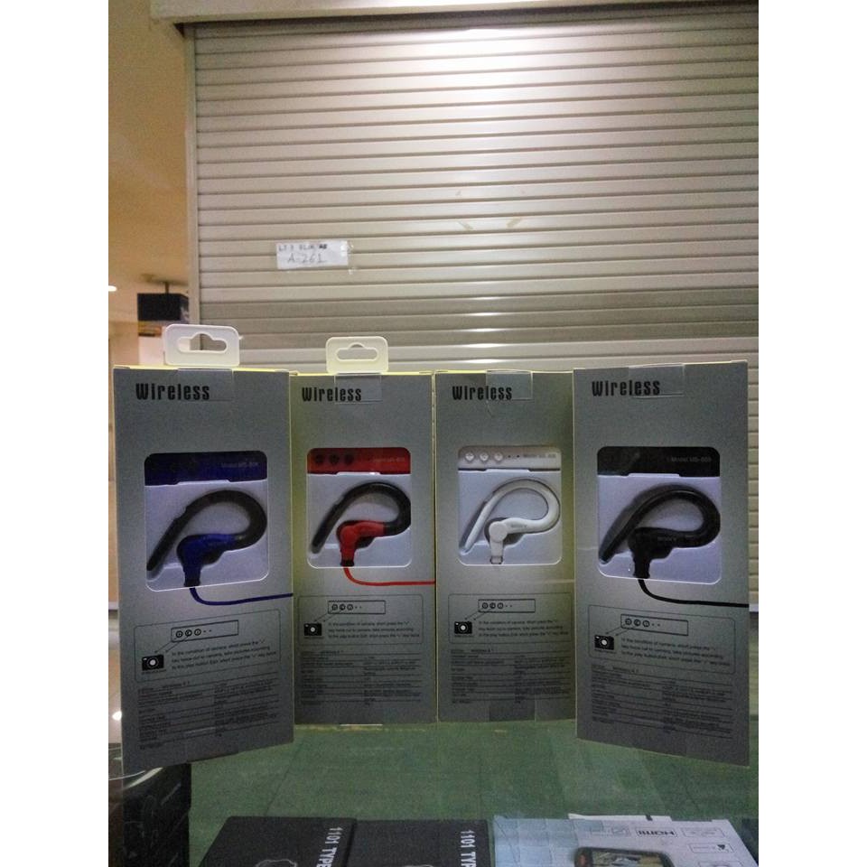 Stereo Headset Bluetooth Sony Sport Ms-808 4 In1
