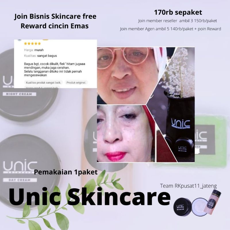 Unic skincare bpom original GLOWING CEPAT AMAN TANPA DETOX || FREE CINCIN EMAS S&K BERLAKU
