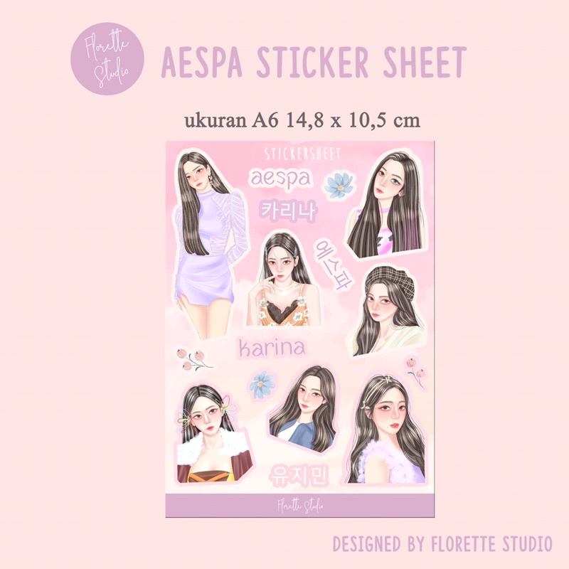 

[florettestudio] KPOP Sticker Sheet Kiss Cut AESPA Version