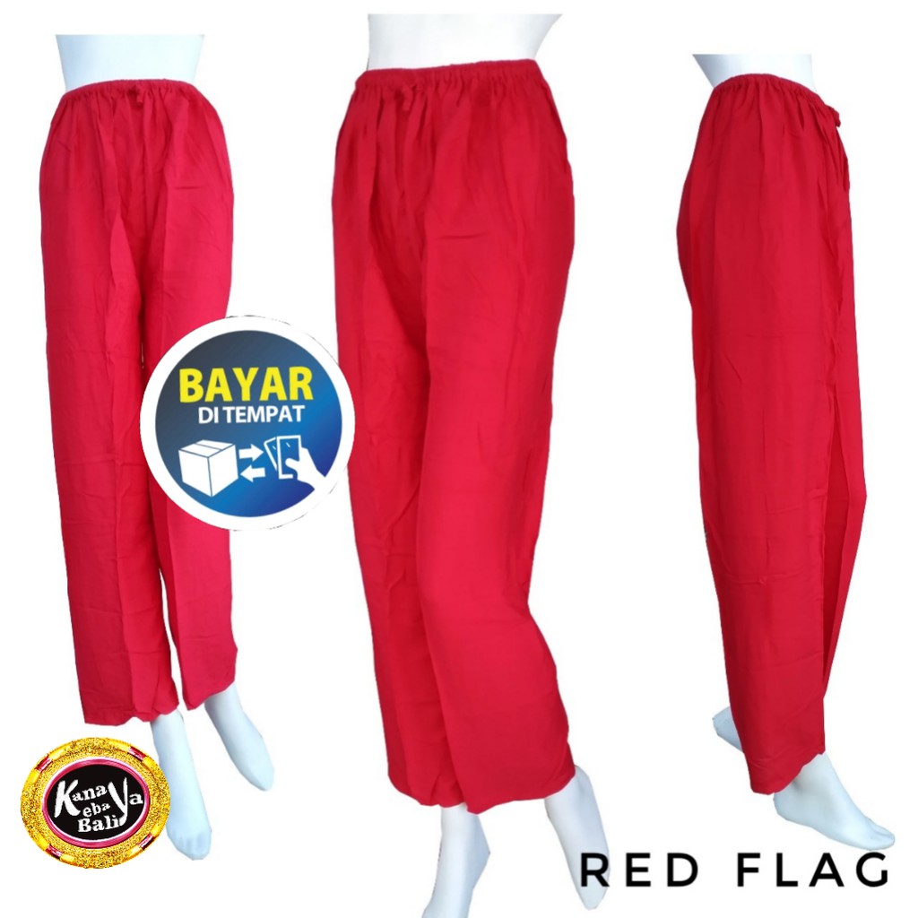 celana panjang wanita bahan rayon bali adem