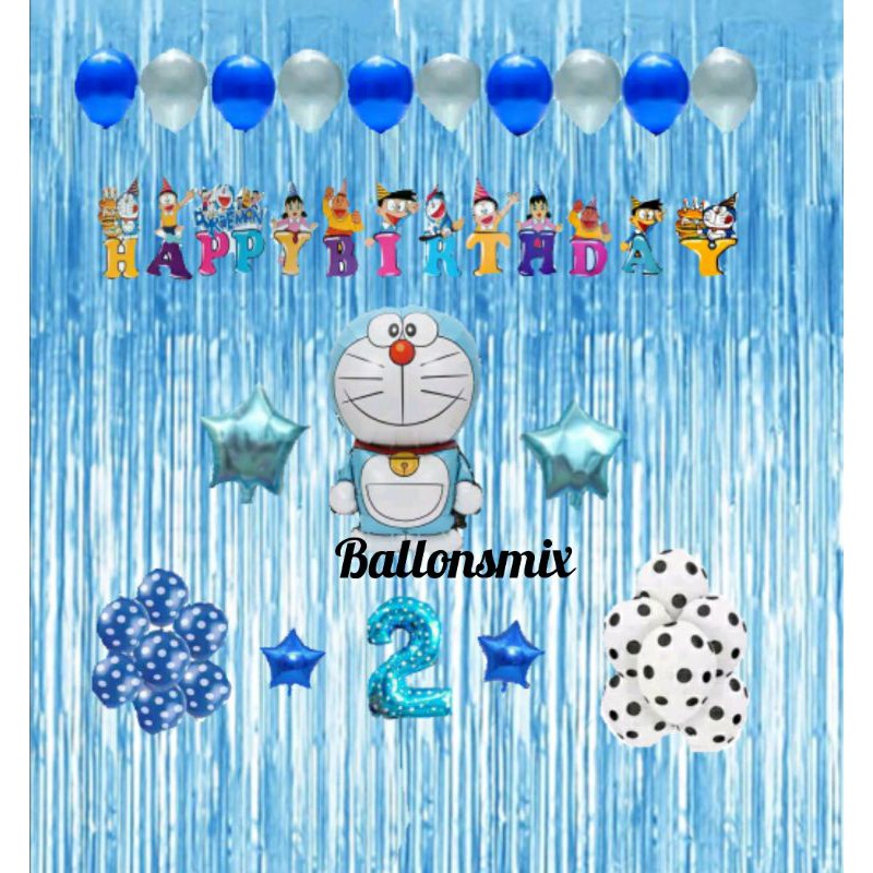 dekorasi set doraemon/dekorasi ulang tahun