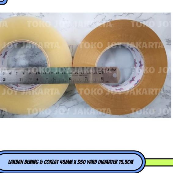 

۞ Lakban Bening & Coklat 45mm x 350 Yard Diamater 15.5cm - bening ☛