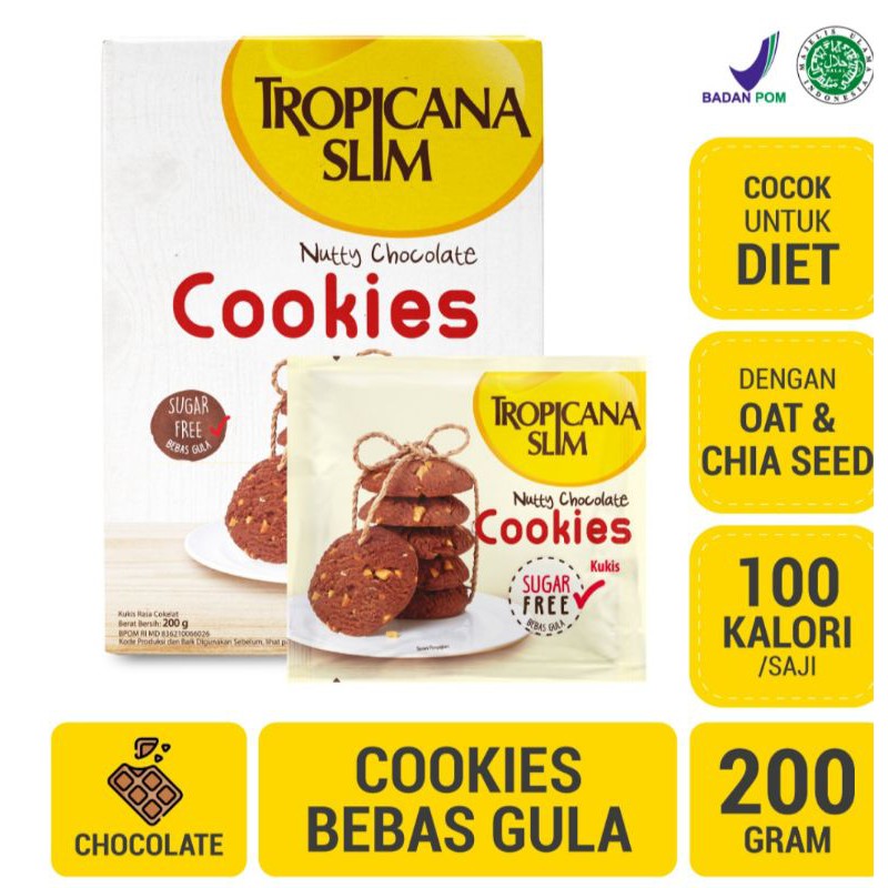 

Tropicana Slim Sugar Free Cookies Choco 200gr