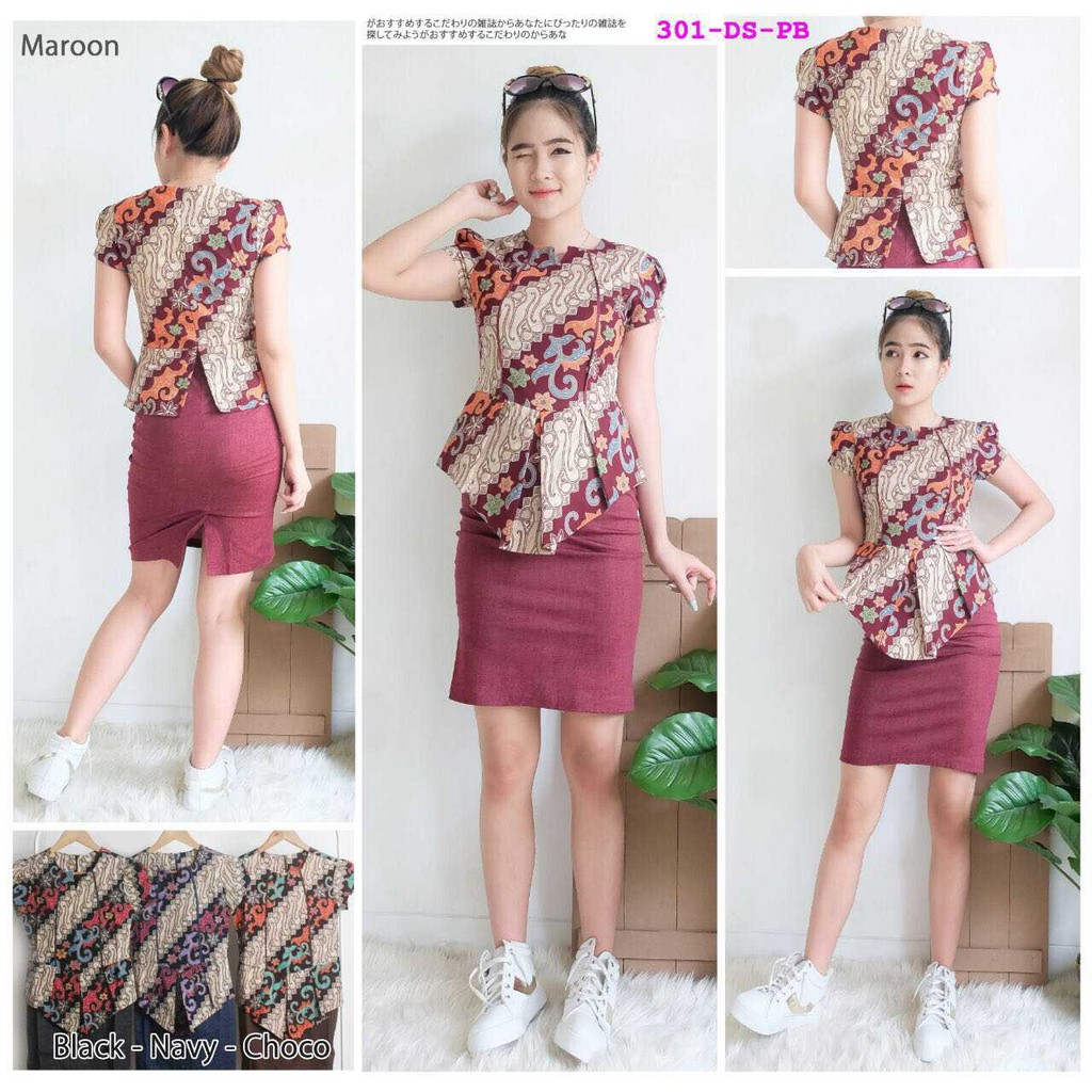 DRESS_2905 Dress Batik Pendek / Minidress Batik / Terusan Batik