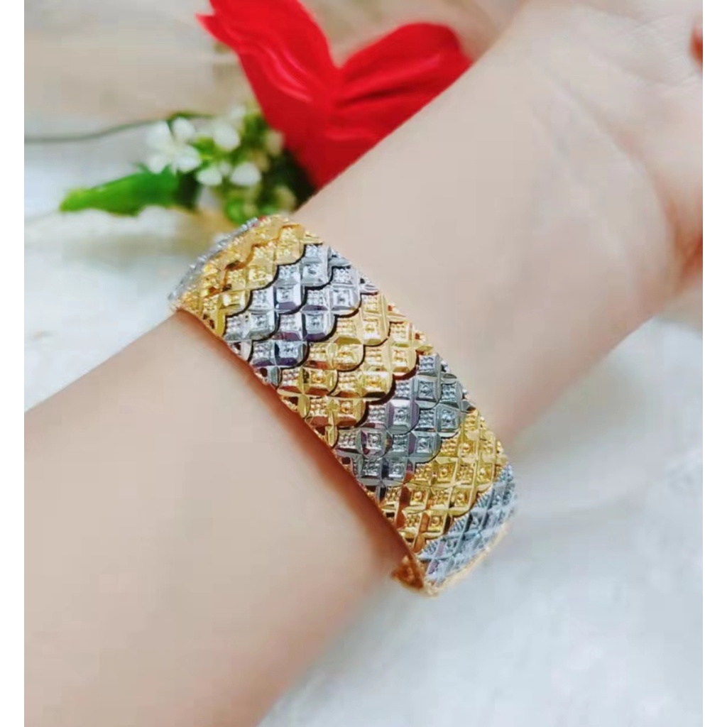 Gelang Xuping Rantai Kombinasi Lapis Emas 24k Perhiasan Fashion 1226.1229