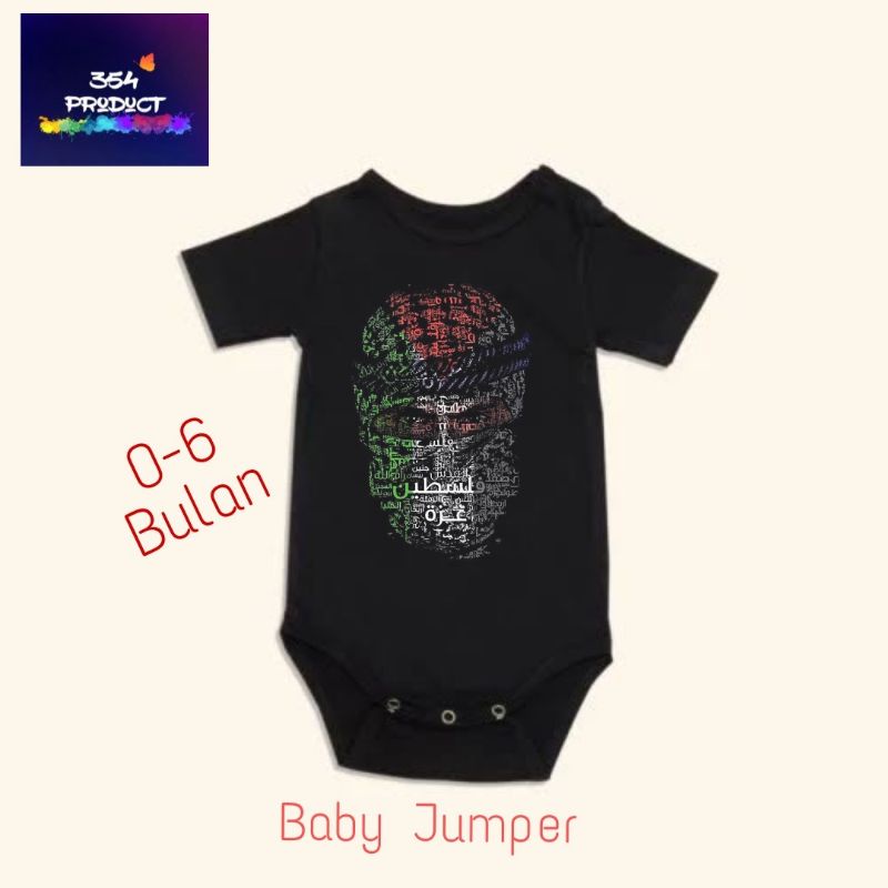 Baby Jumper Palestina - Palestina face | Baju bayi 0-6 Bulan