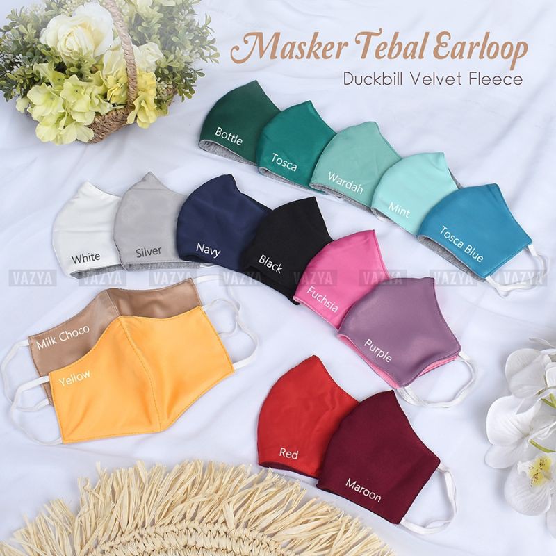 Masker Teval Earloop Duckbill Velvet Flace.