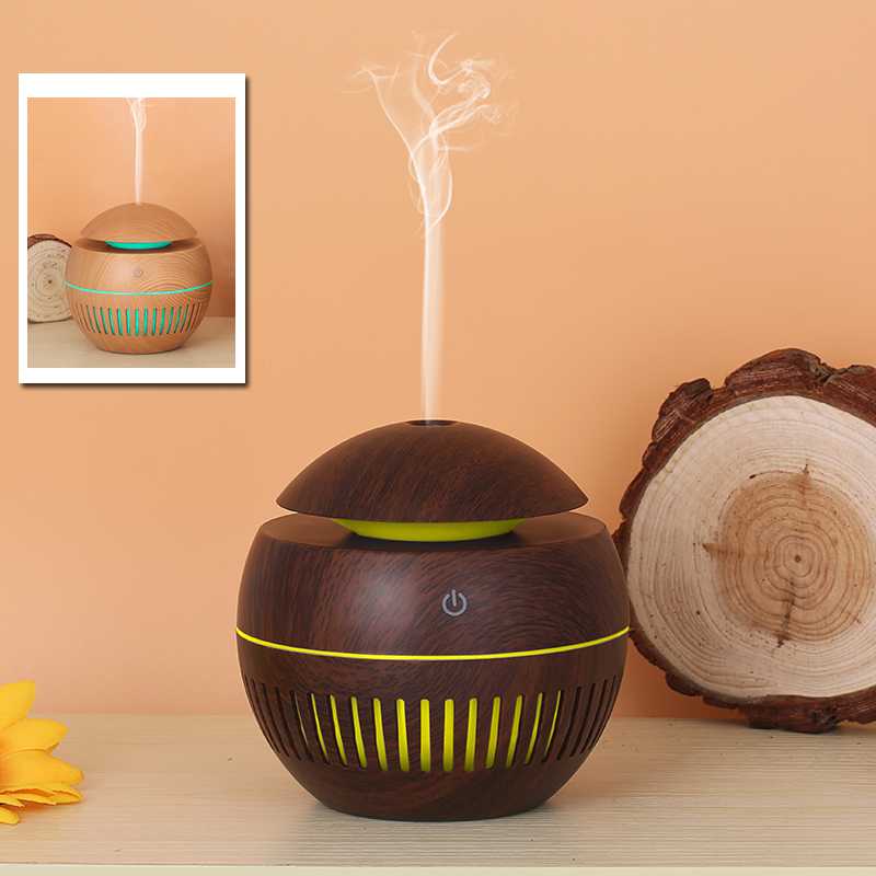 Taffware Air Humidifier Ultrasonic Aromatherapy Wood 130ml - KJR12