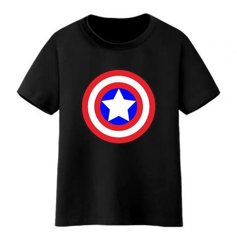 BAJU KAOS DISTRO MURAH ANAK LAKI LAKI SIZE 2 3 4 5 6 7 8 9 TAHUN KAOS ANAK ANAK SUPERHERO AVENGER CAPTAIN AMERICA