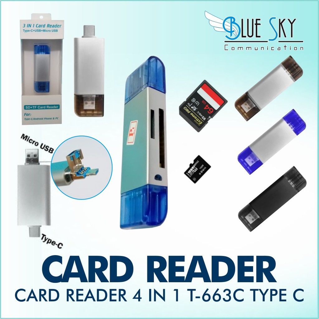 CARD READER 4 IN 1 T-663C TYPE C