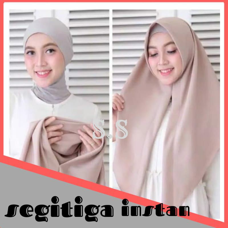 GROSIR MURAH Kerudung Segitiga Instan Diamond