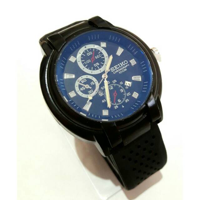 JAM TANGAN PRIA MURAH SEIKO HITAM S0115H